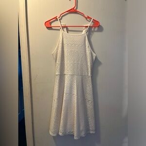 MOSSIMO SUPPLY CO Cream Lace Sleeveless Fit & Flare A Line Dress Large